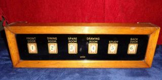 Vintage Butlers Or Servants Bell Box By Gents Of Leicester - 6 Room Indicator
