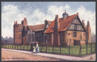 Gainsborough Old Hall.  Old Hall,  Gainsborough.  1906 Gainsborough Postmark P/card