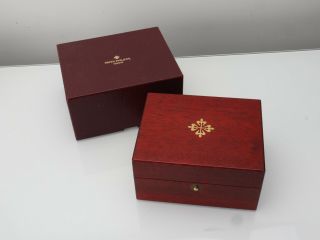Vintage Patek Philippe Wooden Watch Box Inner Outer Pre - Owned Presentation