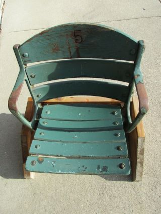 VINTAGE WOODEN MILWAUKEE COUNTY STADIUM SEAT - BREWERS BRAVES PACKERS 2