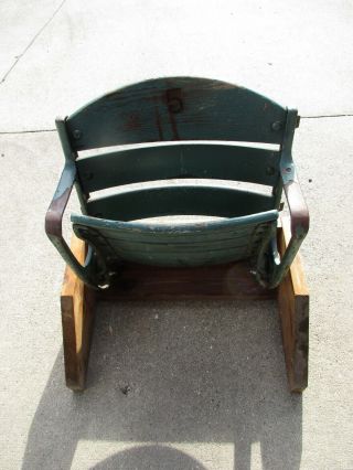 VINTAGE WOODEN MILWAUKEE COUNTY STADIUM SEAT - BREWERS BRAVES PACKERS 3