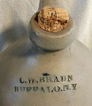 C.  W.  Braun Buffalo York Ovoid Beehive Stoneware Jug 2