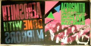 Aerosmith Both Done With Mirrors Lp,  Live Maxi Ep 1985 Us Geffen
