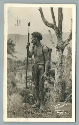 Philippines Luzon Ifugao Tribe Vintage Real Photo Postcard Rppc W/ Stamps
