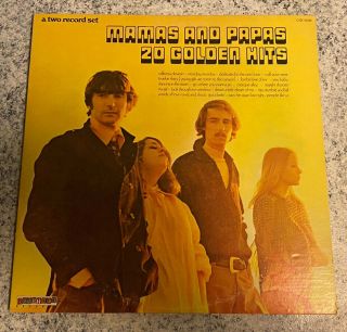 Mamas & The Papas - " 20 Golden Hits " 12 " Vinyl 33rpm 2 Lp 1973 Abc / Nm (shrink)