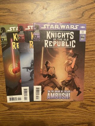 Star Wars Knights Of The Old Republic 3 4 5 Nm - Dark Horse Comics