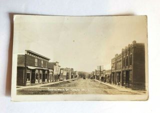 Vintage 1917 Rppc South Main Street Casey Iowa Real Photo Postcard
