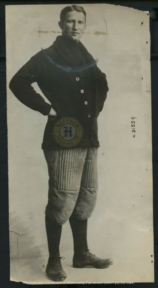 Vintage Football Player Coach York Giants Photo Bob Folwell C Early 1900 - 10s