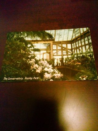 Old Postcard The Conservatory Hanley Park (w Shaw)