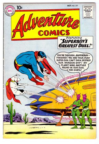 Adventure Comics 277 A 1960 Dc Silver Age Comic In Vg/fn Superboy & Congorilla