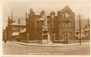 " War Memorial And Institute,  Pontardawe " Old Real Photo Postcard