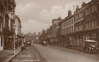 Newbury,  Northbrook Street,  Old 1928 Real Photo Postcard