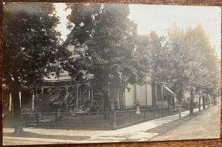 Old Real Photo Postcard Residential Home Muncie Indiana In Rppc