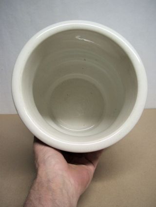 Late 1800s John Moses / J.  M.  & Co.  White Ironstone Waste Jar /Jardiniere / Vase 3