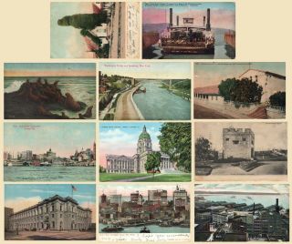 11 X Vintage Postcards - All Only