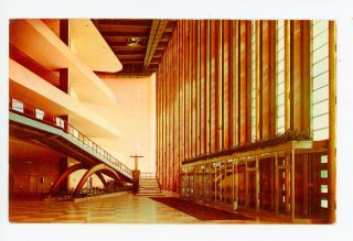 United Nations Interior—vintage Nyc Stamp Mid - Century Modern Architecture 1967