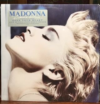 Factory Madonna True Blue Vinyl 1986 Orig 1st Hype Sticker,  Poster