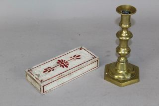 A Little 19th C Pennsylvania German Paint Decorated Sliding Lid Trinket Box