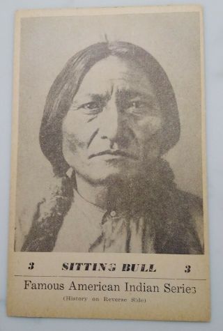 Native American - Sitting Bull Sioux Indian Chief - Vintage G.  I.  Groves Postcard