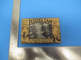 Vintage Souvenir Postcard Folder Boulder Dam Nevada 18 B/w Mini Cards S1596