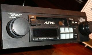 Alpine 7168 Am/fm Cassette Vintage Old School 2 Knob Car Stereo