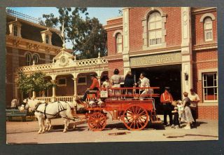 Disneyland Anaheim Vintage Postcard – Old Horse And Chemical Wagon D121