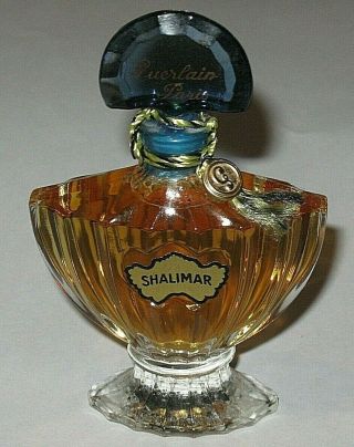 Vintage Guerlain Shalimar Perfume Bottle 1/2 Oz - Full - 1980s