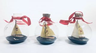 Vintage Cup Racer Ornaments America Cup Yachts Set Of 3 Authentic Models 2