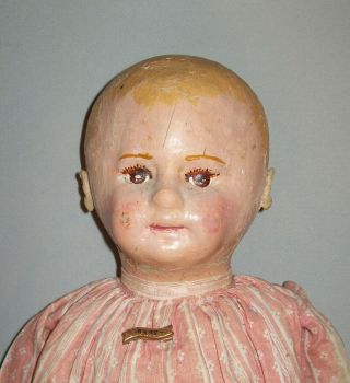 Antique Vtg Ca 1900s Martha Chase Rag Cloth Doll Painted Face 21 