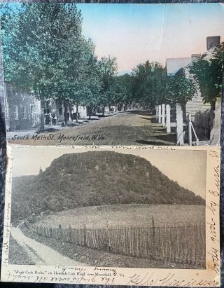 2 1912 Vintage West Virginia Postcards Moorefield