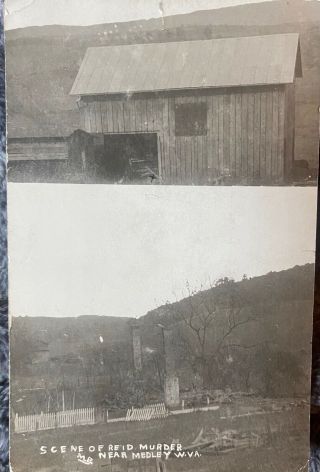 1912 Vintage Rppc Medley West Virginia Reid Murder