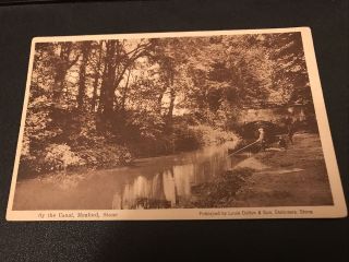 Old Staffordshire Postcard Stone By The Canal Meaford (l Dutton Published)