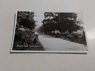 Vintage Northampton Postcard Abington Park Walk To Lake