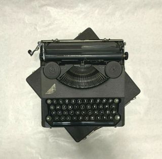 Vintage Hermes Baby Typewriter With Case,  Swiss,  1938,  Paillard Yverdon
