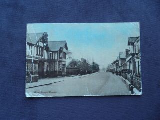 Old Postcard (1917) Of West Street,  Crewe Published By A.  Jones Stationer,  Crewe