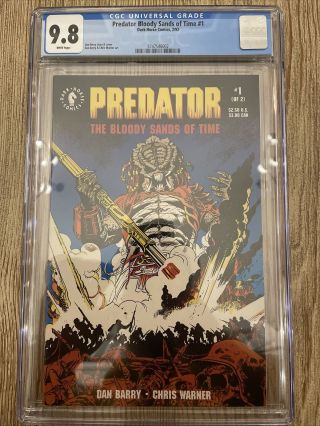 Predator Bloody Sands Of Time 1 Cgc Graded 9.  8 Dark Horse 1992 Comic Book