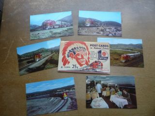 Vintage El Capitan Santa Fe Railroad Harvey Postcard Set Of 6 Grand Canyon Train