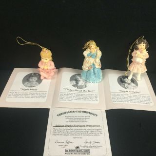 Set Of 3 Vtg 1994 Ashton Drake Heirloom Miniature Doll Ornament Dianna Effner 10