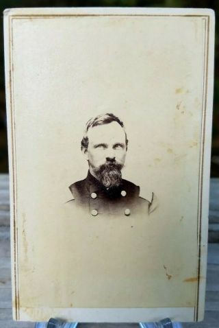 Rare 1860s Civil War Cdv - Union General Peter Joseph Osterhaus In Vicksburg