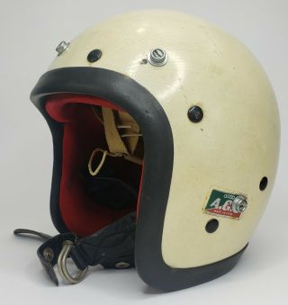 Vintage AGV Valenza Italian Motorcycle Helmet 2