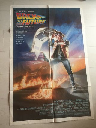 Back To The Future (1985) Vintage Folded (27x41) Movie Poster
