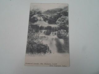 Australia South Wales,  Wentworth Cascades,  Blue Mountains Old Postcard §e123