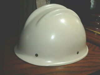 Vintage Bullard 502 6 Point White Fiberglass Hard Hat - Welder,  Iron Worker