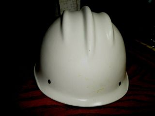 Vintage Bullard 502 6 Point White Fiberglass Hard Hat - Welder,  Iron Worker 2