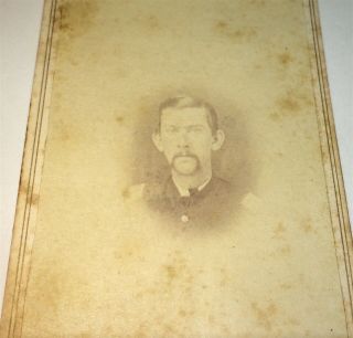 Rare Antique American Civil War Uniform Military Officer Cdv Photo C.  1861 Union