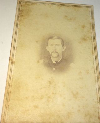Rare Antique American Civil War Uniform Military Officer CDV Photo C.  1861 Union 3