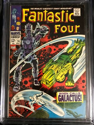 1969 Marvel Fantastic Four 74 Cgc 3.  0 Gd/vg Good Kirby Silver Surfer Galactus