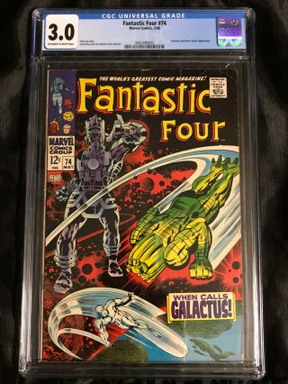 1969 Marvel Fantastic Four 74 CGC 3.  0 GD/VG Good Kirby Silver Surfer Galactus 3