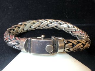 Vintage Estate Sterling Silver Bracelet Heavy 66 Grams Mens 8 Inch