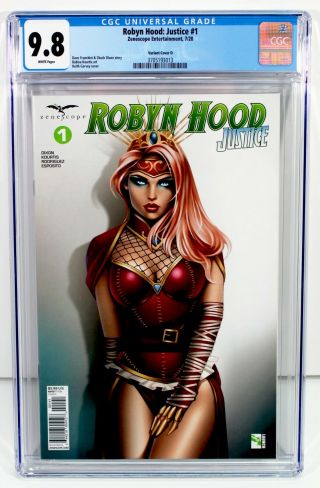 Robyn Hood: Justice 1 Cgc 9.  8 Nm/mt Garvey Variant Cover D - Zenoscope 07/2020